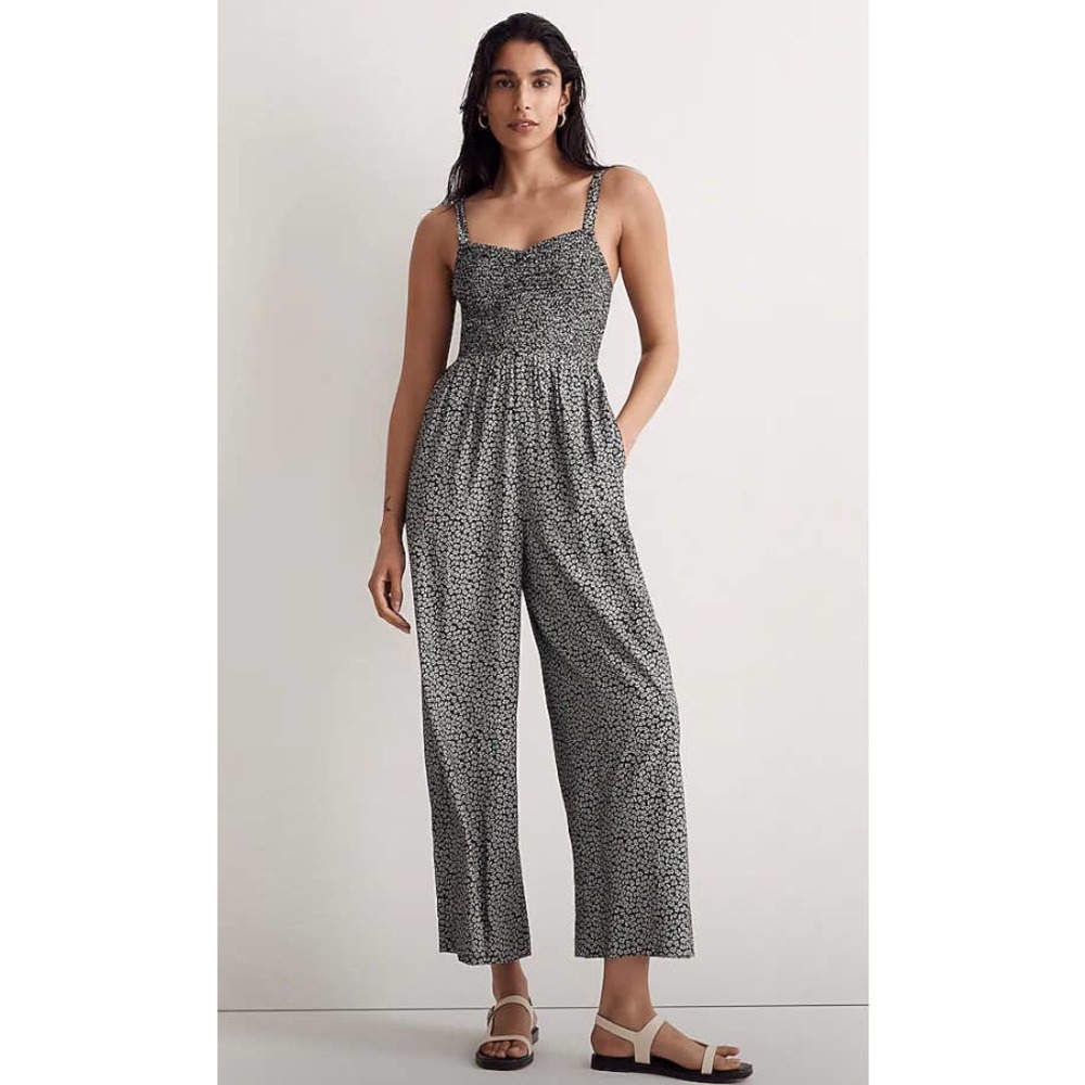 NWT Madewell Lucie Jumpsuit Wide Leg Micro Daisy XS
